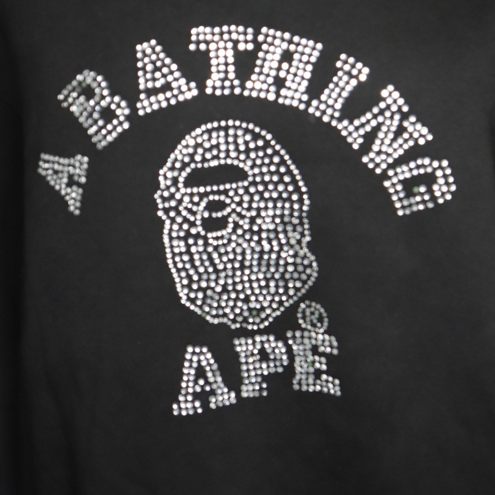BAPE A Bathing Ape Rhinestone Sweater Clean XL - Picture 3 of 5